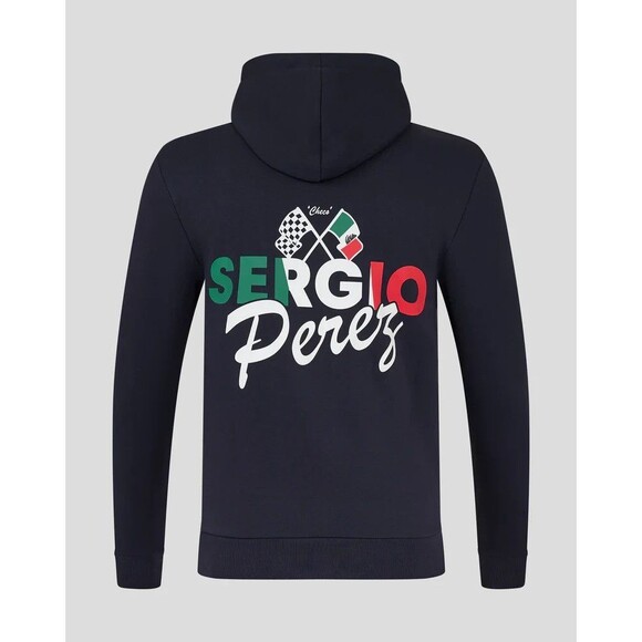 Oracle Red Bull Racing Sergio Perez Flag Overhead Hoodie Size XL Navy Blue NWT - Picture 2 of 3
